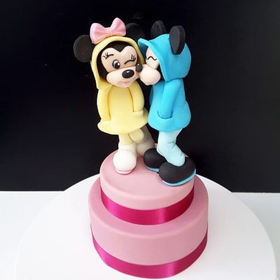 Modellieren für Torte – Mickey und Minnie Mouse