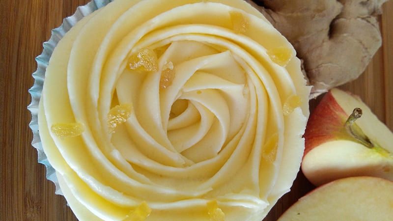 Herbst-Winterliche Apfel-Ingwer Cupcakes