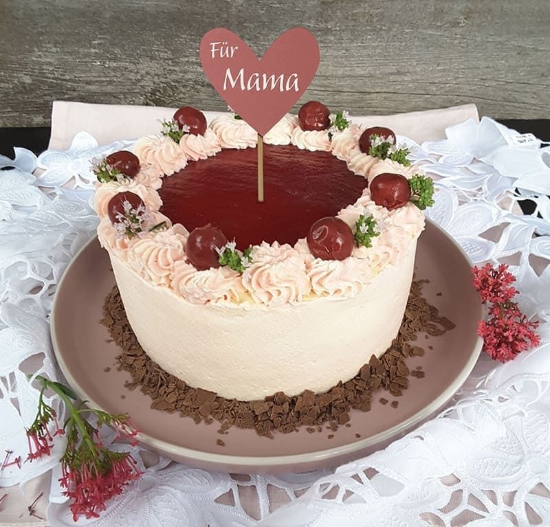 Kirsch-Mascarpone-Mousse-Torte zum Muttertag